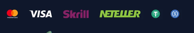 Métodos de pago de Lukkly Casino: Mastercard, Visa, Skrill, Neteller, USDT y USDC
